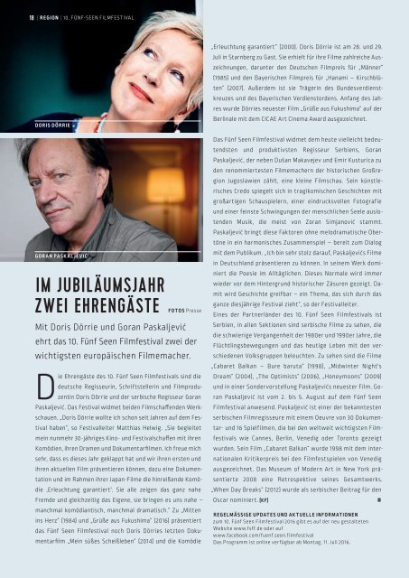 SchlossMagazin Fuenfseenland Juli 2016