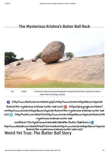 Mysterious Krishna’s Butter Ball Rock _ Tourism Infopedia