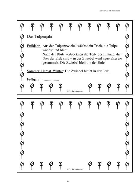 29. Woche WT: Auf den Spuren des Frühlings I - Lehrerweb