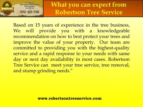  Tree removal Service in Dallas| Robertson Tree Service