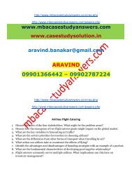 IIBMS CASE STUDY SOLUTION PAPERS. ARAVIND 9901366442