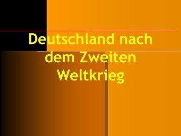 Deutschland nach dem Zweiten Weltkrieg