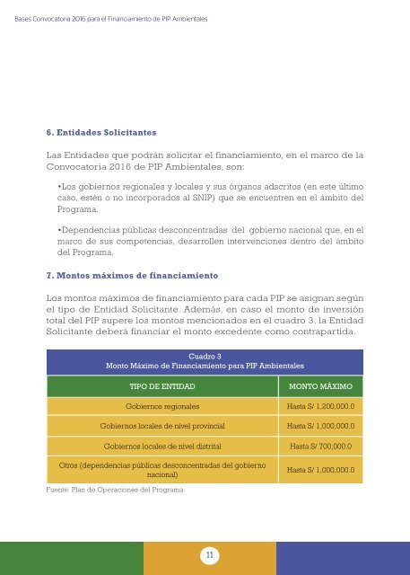 CONVOCATORIA PIP AMBIENTALES