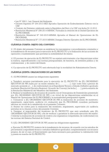 CONVOCATORIA PIP AMBIENTALES