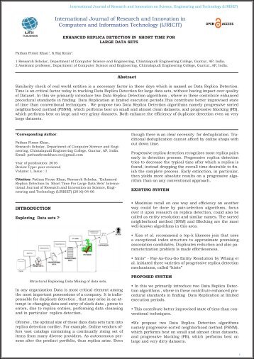 IJRICIT-01-002 ENHANCED REPLICA DETECTION IN  SHORT TIME FOR LARGE DATA SETS