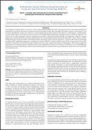 IJRICIT-01-005 PSCSV - PATIENT SELF-DRIVEN MULTI-STAGE CONFIDENTIALITY SAFEGUARD SUPPORTIVE VERIFICATION SCHEME