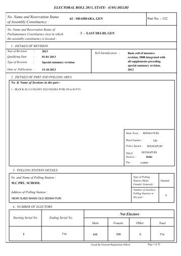 shahdara - Home: Chief Electoral Officer, Delhi