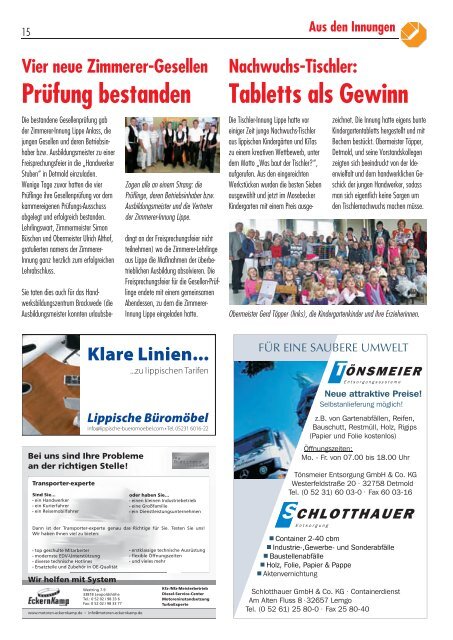 KH-Magazin - Kreishandwerkerschaft Lippe