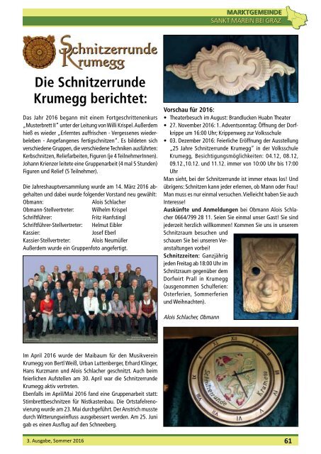 Gemeindezeitung St.Marein 01/2016