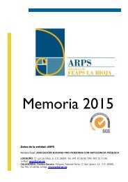 MEMORIA ARPS 2015