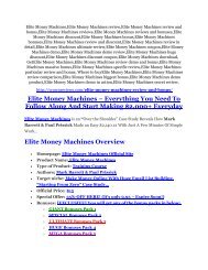 Elite Money Machines Review & Elite Money Machines $16,700 bonuses