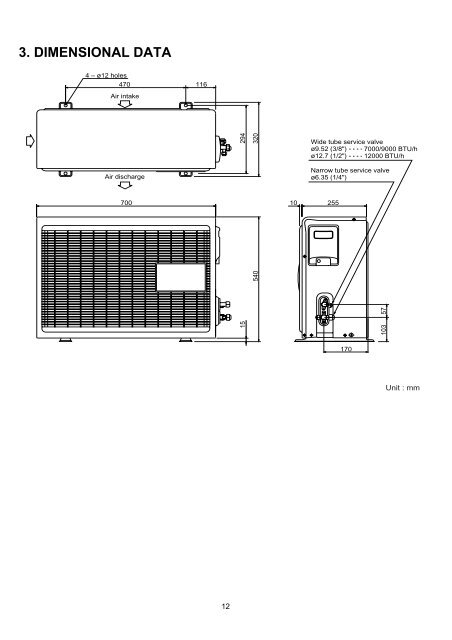 technical data & service manual split system air conditioner