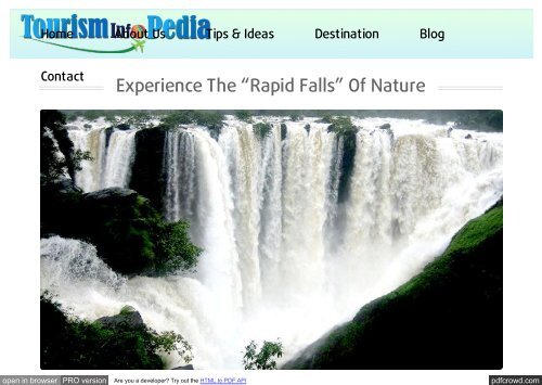 beautiful water fall in india during monsoon-touisminfopedia