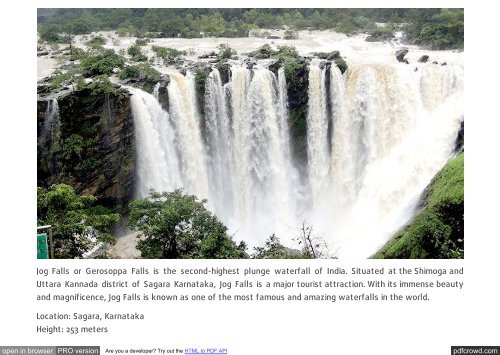 beautiful water fall in india during monsoon-touisminfopedia