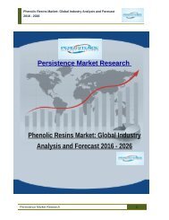 Phenolic Resins Market: Global Industry Analysis and Forecast 2016 - 2026