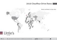 Little's 2016 Chauffeur Drive Rates