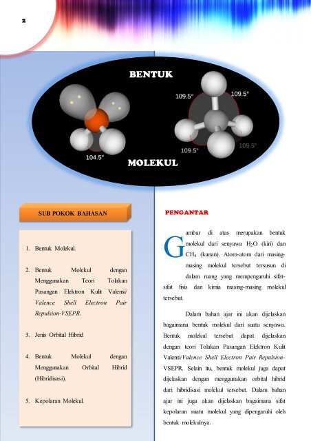 BENTUK MOLEKUL (BAHAN AJAR KIMIA UMUM I)