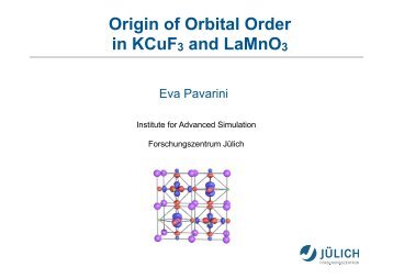 Origin of Orbital Order in KCuF3 and LaMnO3 - German Research ...