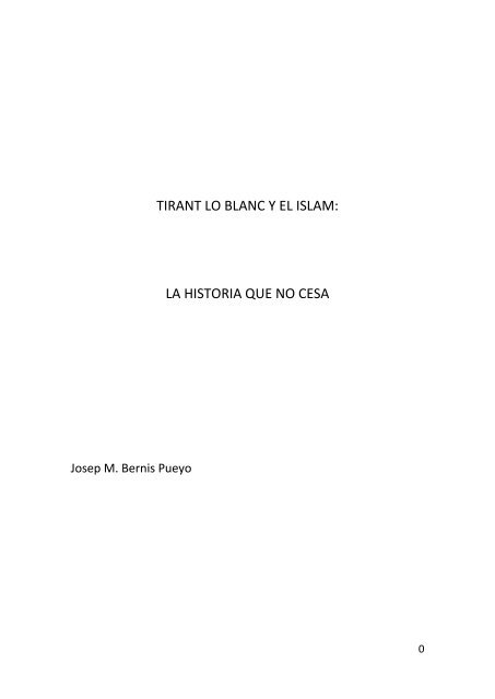 Tirant lo Blanc y el Islam 