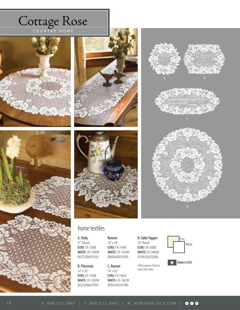 Heritage Lace Home Catalog