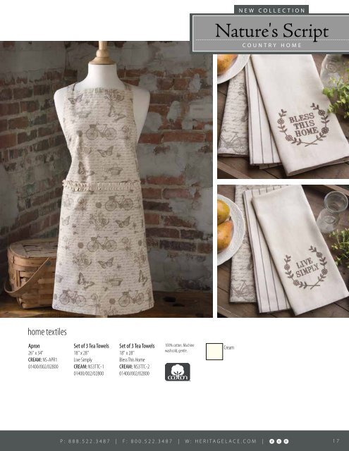 Heritage Lace Home Catalog