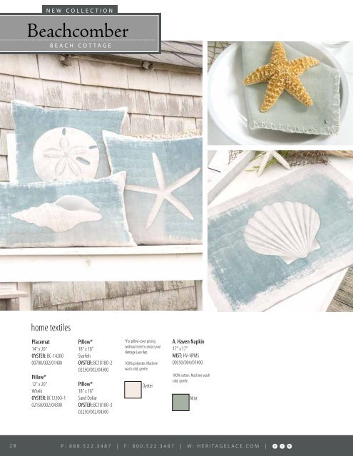 Heritage Lace Home Catalog