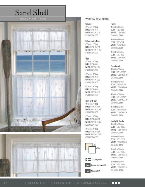 Heritage Lace Home Catalog