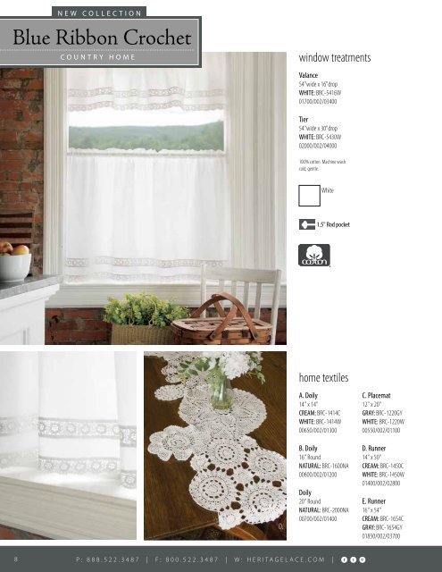 Heritage Lace Home Catalog