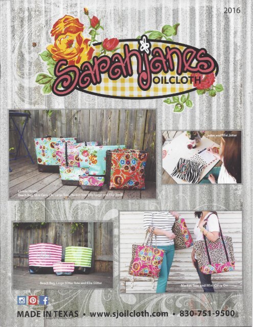 Sarah Janes Oilcloth Brochure 2016