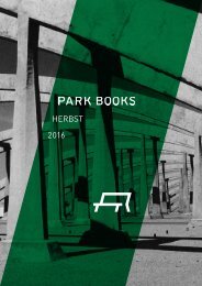 Park Books Vorschau Herbst 2016 