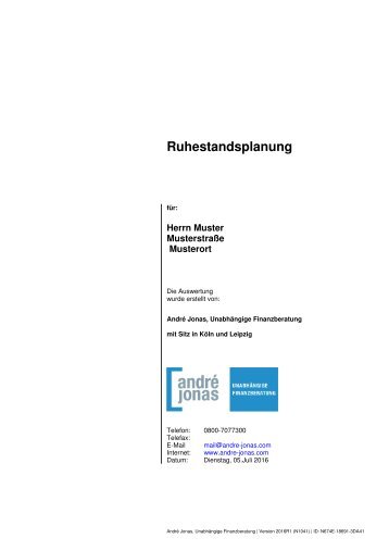 Ruhestandsplanung-Schichtenvergleich