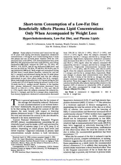 1994;14;1751-1760 Arterioscler Thromb Vasc Biol AH Lichtenstein ...