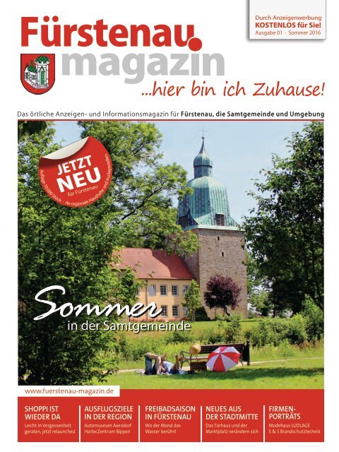 Fürstenau-Magazin Ausgabe Sommer 2016