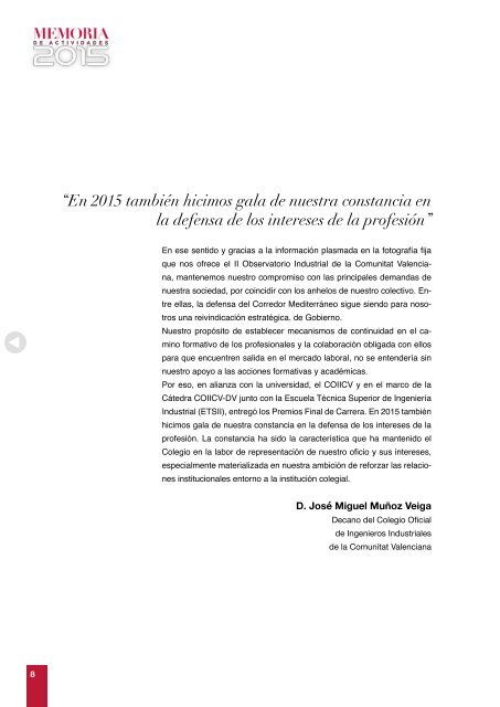 2015 MEMORIA Colegio Ingenieros