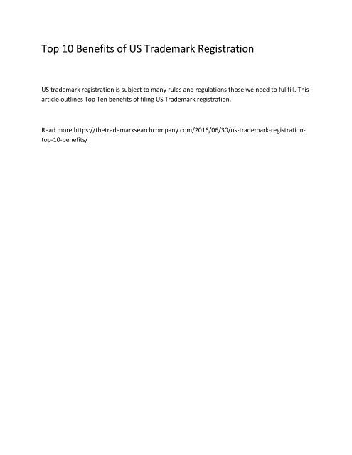 trademark registration rules