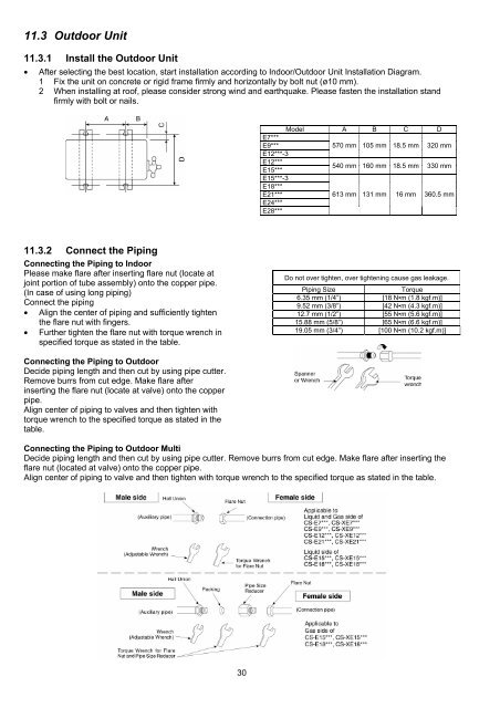 Indoor Unit Outdoor Unit CS-E24NKES CS-E28NKES CU-E24NKE ...