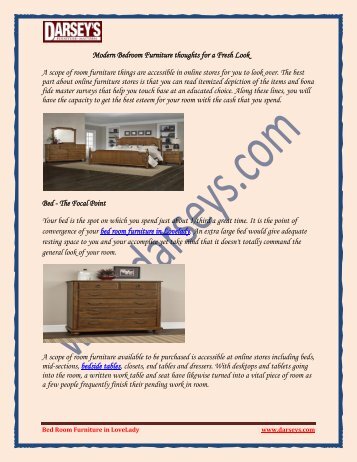 Modern Bedroom Furniture thoughts for a Fresh Look