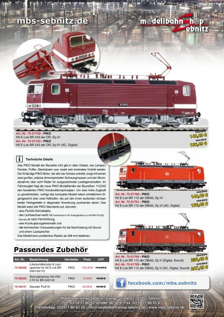 * V2 DDR E 42 DR Ersatzteil PIKO HO Loks E 11 - Kontakt Drehgestell