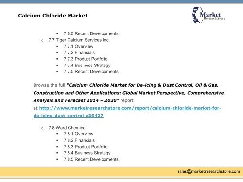 Calcium Chloride Market