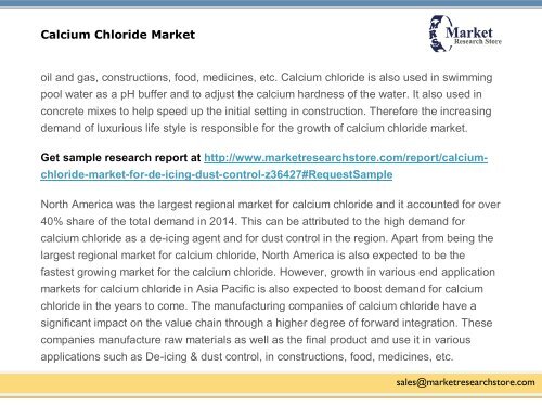 Calcium Chloride Market