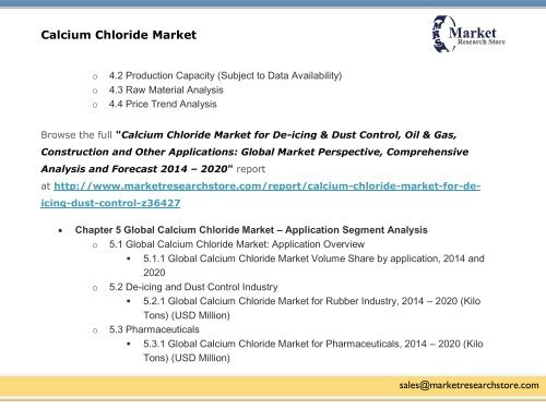 Calcium Chloride Market