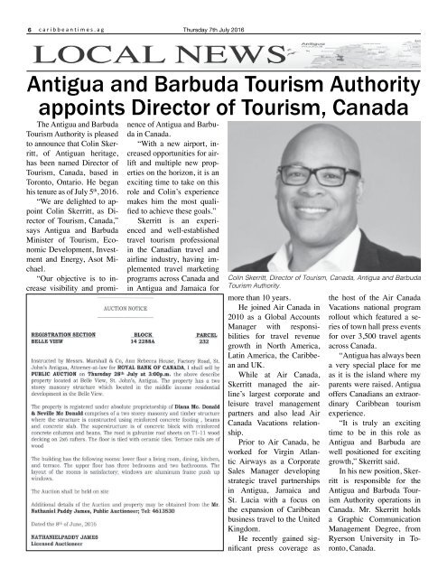 Caribbean Times 46th Issue - Thursday 7th July 2016