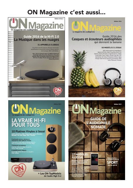 ON Magazine - Guide de l'audiophile nomade 2016