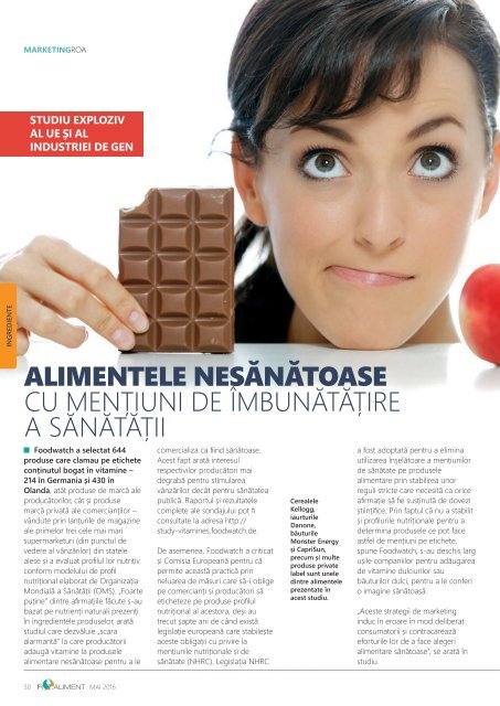 Revista RO.aliment editia 2- expertul tau in industria alimentara