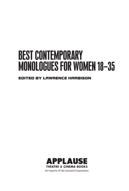 Best Contemporary Monologues for Women 18-35