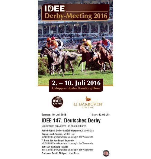 Derby-Meeting 2016 - 07. Renntag - 10.07.2016