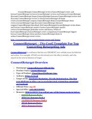 ConnectRetarget review- ConnectRetarget (MEGA) $21,400 bonus