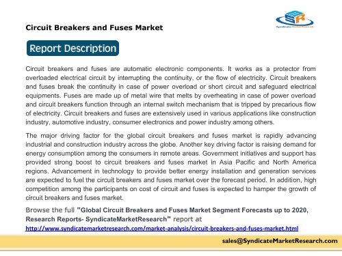 Circuit Breakers and Fuses Market