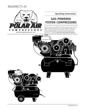 Operating Instructions For Gas Powered Piston Compressors