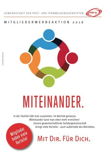 Werbefolder "Miteinander" Mitgliederwebekampagne 2016